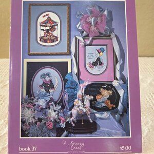 1987 Stoney Creek Collection "Wish It" Book 37 Unicorns Carousel Clown Jester VG